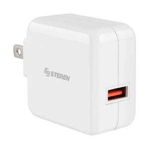 Steren ELI-722 cargador de dispositivo móvil Smartphone, Tableta Blanco Corriente alterna Carga rápi