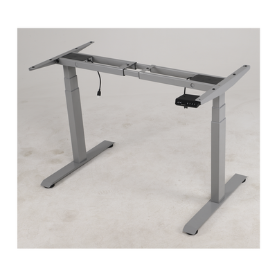 Base de Escritorio Motorizado Profesional / Altura Ajustable 60-125cm / Estructura Estable / Funcionamiento Suave / 3 Preset de Posiciones / Color Gris / Soporta hasta 100Kg de carga