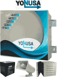 Energizador Anti Plantas YONUSA EY10000127AFBAT 10V 10,000mts Batería 12VDC 4.5AH Sirena 30W