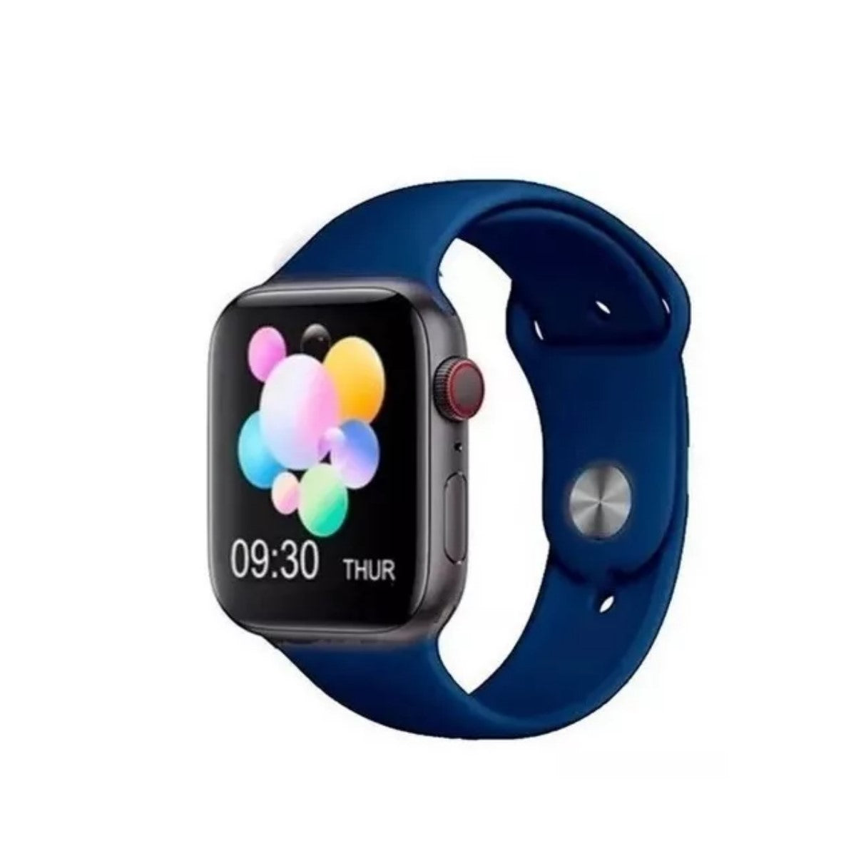 Smartwatch T100 Plus Azul, Pantalla Táctil 1.3", Monitor de Ritmo Cardíaco, Resistente al Agua 5ATM