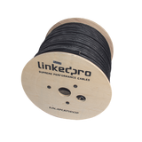 Bobina de Cable Siamés Cat5e CCA + 2 Cables Gruesos (16 AWG) para Alimentar Cámaras Más Lejos / 305 Metros (1000 Pies) / Instalación en Exterior / Uso Industrial para Climas Extremos