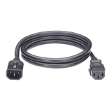 Cable de Alimentación Eléctrica Con Bloqueo de Seguridad, de IEC C14 a IEC C13, 1.2 Metros de Largo, Color Negro, 1 Pieza