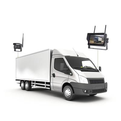 EP175J - Sistema Profesional Inalámbrico de Cámara de Reversa Infrarroja y Monitor Touch de 7" para Vehículos de Trabajo y Montacargas