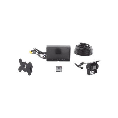 Sistema Profesional de Cámara de Reversa y Monitor Alámbrico para Vehículos de Trabajo y Montacargas