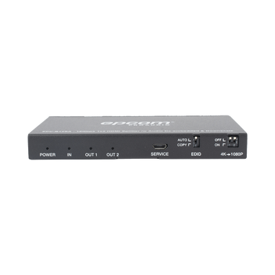 Splitter HDMI 1x2 | 4K@60Hz | Extractor de Audio | Down Scaler | HDR  4:4:4 | EDID | 18Gbps