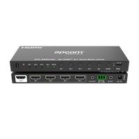 Multivisor HDMI 4x1 | 4K@30Hz | Vista Cuádruple | Cambio Automático/Manual | Control IR