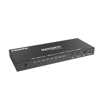 Switch HDMI 4x1 | 8K@60Hz 4:2:0 | 48 Gbps | ARC/eARC | Extracción de Audio | Gestión EDID | Control CEC