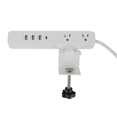 EPLCLAMPOW - Epcom Powerline Multiconto de Escritorio / Carga Rápida 65 W / 2 x NEMA 5-15P EPLCLAMPOW