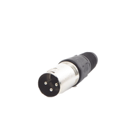 Epcom EP-XLRM cambiador de género para cable XLR 3-Pin Negro, Acero inoxidable