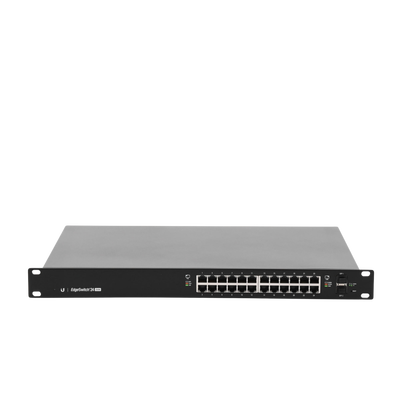 Ubiquiti ES-24-250W switch Gestionado L2/L3 Gigabit Ethernet (10/100/1000) Energía sobre Ethernet (PoE) 1U Negro