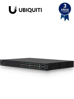 Ubiquiti ES-24-250W switch Gestionado L2/L3 Gigabit Ethernet (10/100/1000) Energía sobre Ethernet (PoE) 1U Negro
