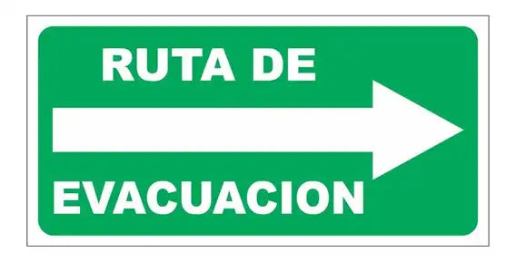 Generica Letrero Ruta de Evacuación 40 x 60 cm, Producto Empresarial