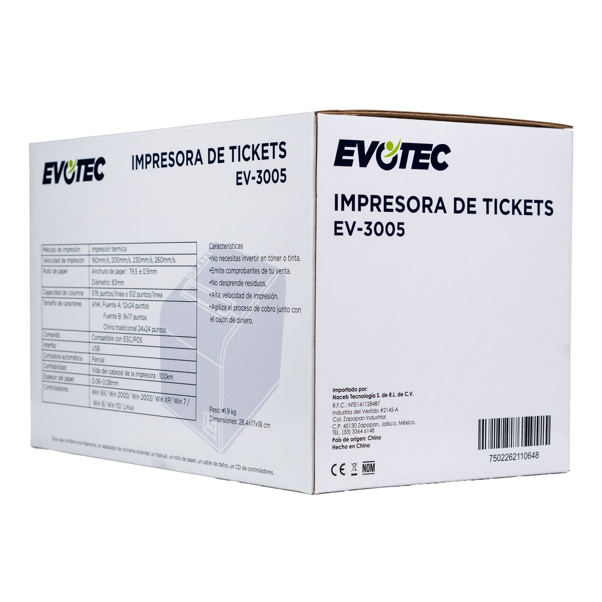 Evotec EV-3005 Impresora de Tickets Térmica — EV-3005-10.jpg