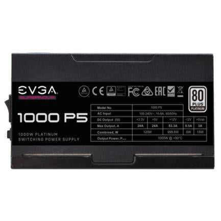 Fuente de Poder EVGA SuperNova 1000W 80 Plus Platinum Full Modular 24 pin Fan 135mm