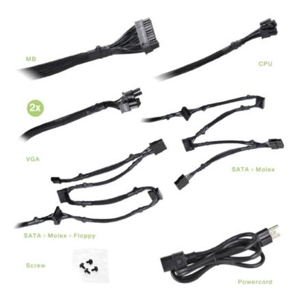 FUENTE DE PODER EVGA 100-GD-0600-V1 80 PLUS, 600W, Certificación 80 Plus, Modular