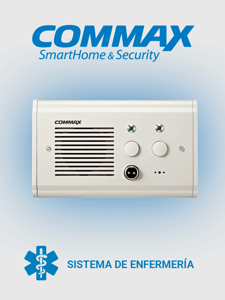 COMMAX JNS4CS - Subestación de cama para sistema de llamado de enfermería / Voz con JNS70MN / Botón pulsador CC200