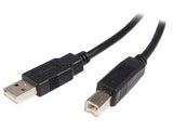 StarTech.com Cable USB de 5m para Impresora - 1x USB A Macho - 1x USB B Macho - Adaptador Negro Cable USB 2.0 USB A USB B Macho