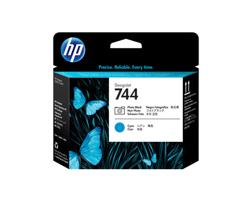 F9J86A - HP Cabezal de impresión HP DesignJet 744 negro fotográfico/cian Impresora Inyección de tinta térmica