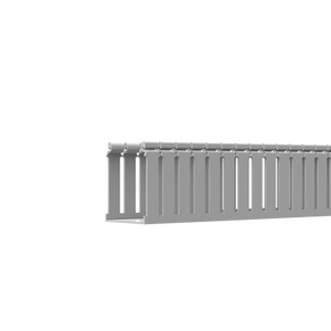 Canaleta Ranurada Panduit de PVC con Tapa Tipo F 108 mm de Ancho 79.2 mm de Alto y 2 m de Largo Color Gris