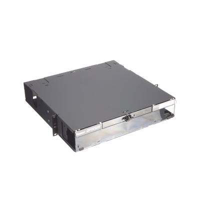 FCE2U - Panel de Distribución de Fibra Óptica / 2 UR / 192 Fibras / 8 Placas FAP o FMP / Bandeja Deslizable e Inclinable / Rack 19"