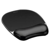 Mouse Pad Fellowes con Reposamuñecas de Gel Crystal,  Dimensiones 25x22cm, Color Negro