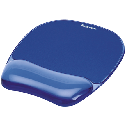 Mouse Pad Fellowes con Reposamuñecas de Gel Crystal Color Azul