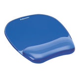 Mouse Pad Fellowes con Reposamuñecas de Gel Crystal Color Azul