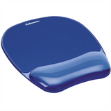 Mouse Pad Fellowes con Reposamuñecas de Gel Crystal Color Azul