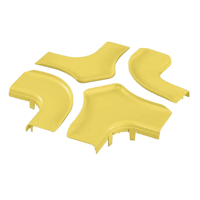 FRFWCSC6LYL - Tapa para Accesorio de 4 Vías Horizontal / Curvatura 90° / Radio 50.8 mm (2 in) / ABS / 368.3 mm (14.5 in) x 368.3 mm (14.5 in) / Amarillo
