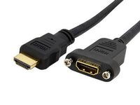 StarTech.com Cable Adaptador de 0,9m HDMI Hembra a Macho, Cable HDMI de Alta Velocidad 4K de Montaje en Panel, HDMI UHD 4K 30Hz, Ancho de Banda de 10,2Gbps, HDMI Hembra a Macho 4K Cable 0,9 m HDMI tipo A (Estándar) HDMI tipo A (Estándar) Macho