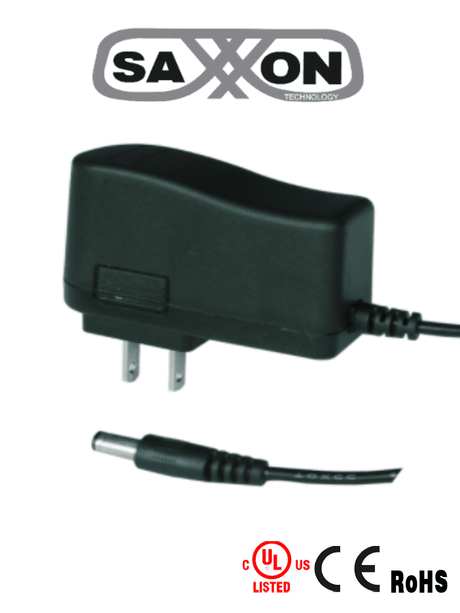 Fuente De Poder Saxxon 12V/ 1 Amp/ Ideal Para Equipos Cctv Color Negro FullOffice.com
