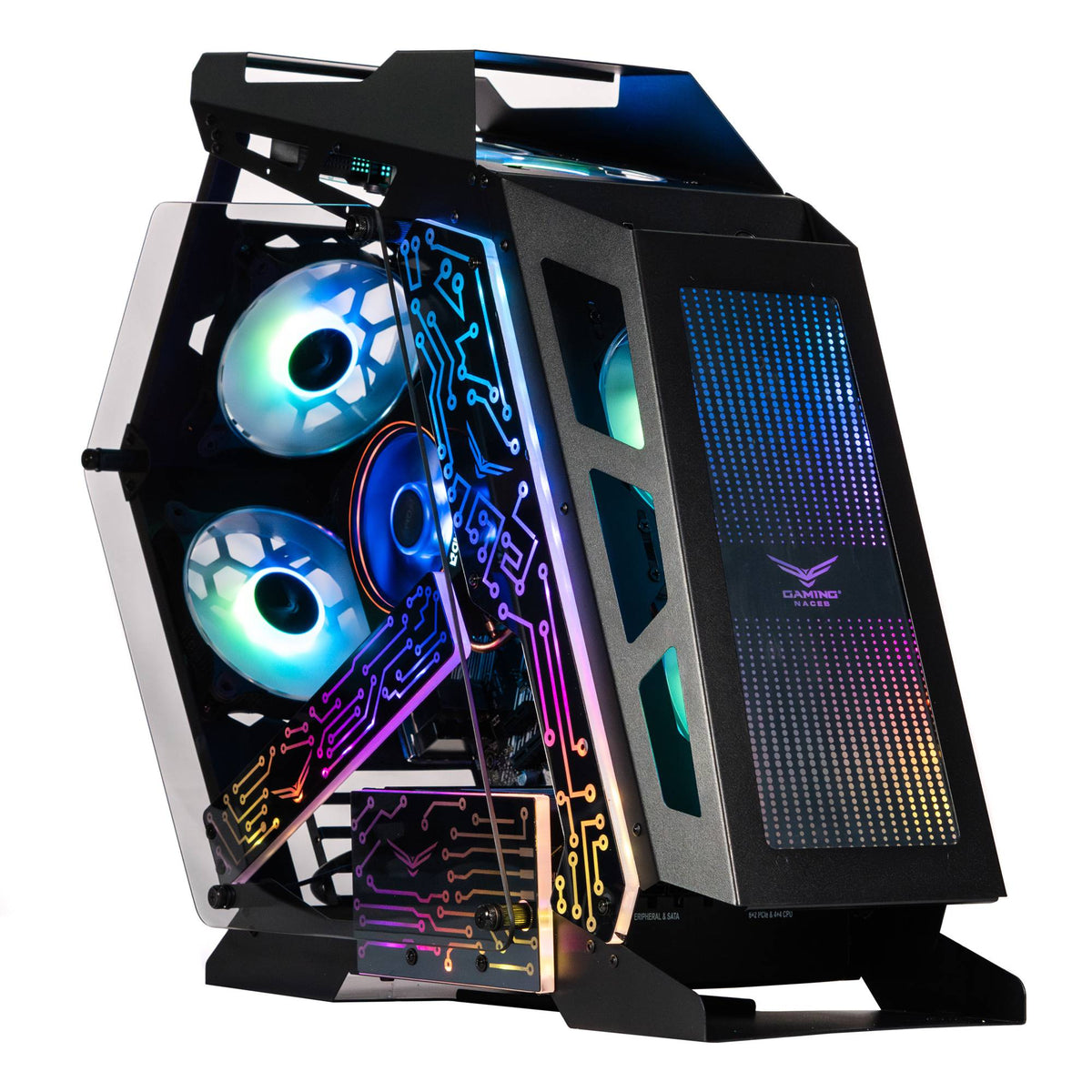 NA-0641 - NACEB GABINETE GAMER ESPECIAL CON CRISTAL TEMPLADO NA-0641