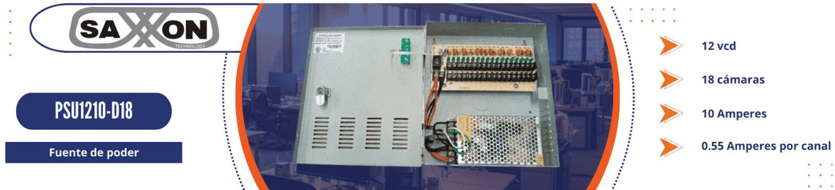 PSU1210D18 - Fuente de poder  SAXXON PSU1210D18