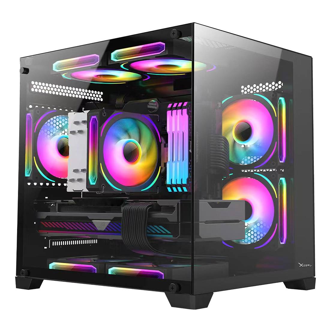 Gabinete para Computadoras Xzeal XZGAMC2B, ATX, 3 Ventiladores, 4 Bahías HDD, 2 Puertos USB 3.0