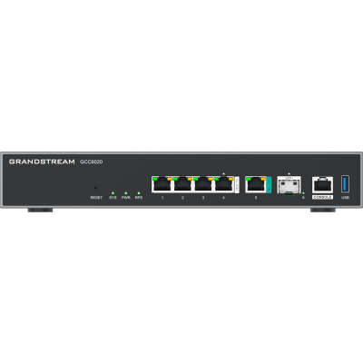 GCC6020, Dispositivo 4 en 1, Conmutador IP, Firewall, Ruteador VPN y Switch, 4xGEth, 1x2.5GEth, 5xPoE, 1xSFP+, 1 USB, 1xConsola
