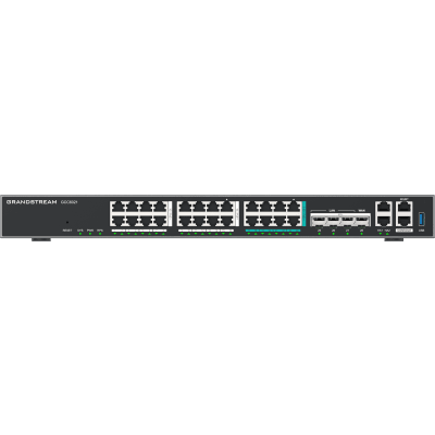 GCC6021, Dispositivo 4 en 1, Conmutador IP, Firewall, Ruteador VPN y Switch, 16xGEth, 8x2.5GEth, 8xPoE/bt, 16xPoE/at, 4xSFP+, 1 USB, 1xConsola, 2xHA, 1xMGMT