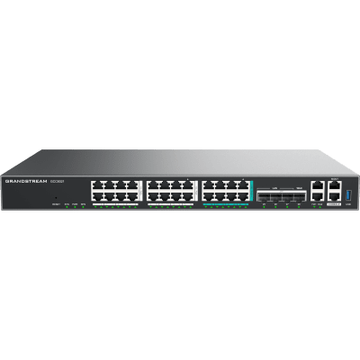 GCC6021, Dispositivo 4 en 1, Conmutador IP, Firewall, Ruteador VPN y Switch, 16xGEth, 8x2.5GEth, 8xPoE/bt, 16xPoE/at, 4xSFP+, 1 USB, 1xConsola, 2xHA, 1xMGMT