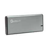 Getttech GCE-M231-01 caja para disco duro externo Carcasa para SSD Aluminio 2.5", Serial ATA III, 5 Gbit/s, Conexión USB