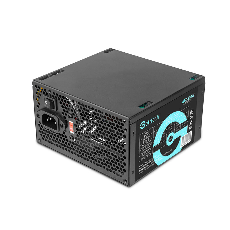 Fuente de Poder GettTech GFS-60020-01 600W ATX 12V 2.0 con Cable de Corriente 1.2m