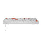 Teclado Getttech Slim Blanco Español USB con Reposamanos, 02 Teclas Multimedia, Cable 1.5m