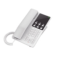 GHP620W, Teléfono Hotelero IP Blanco, WiFi, 2 cuentas SIP 2 líneas, GDMS, no soporta PoE