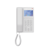 GHP630W, Teléfono Hotelero IP Blanco, WiFi-6, LCD Color 3.5", 2 SIP 2 líneas, GDMS, soporta PoE