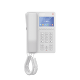 GHP630W, Teléfono Hotelero IP Blanco, WiFi-6, LCD Color 3.5", 2 SIP 2 líneas, GDMS, soporta PoE