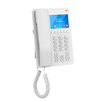GHP630W, Teléfono Hotelero IP Blanco, WiFi-6, LCD Color 3.5", 2 SIP 2 líneas, GDMS, soporta PoE