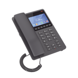 GHP631W, Teléfono Hotelero IP Negro, WiFi-6, LCD Color 3.5", 2 SIP 2 líneas, GDMS, soporta PoE