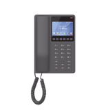GHP631W, Teléfono Hotelero IP Negro, WiFi-6, LCD Color 3.5", 2 SIP 2 líneas, GDMS, soporta PoE