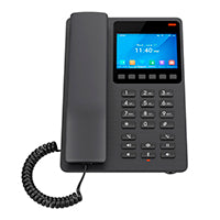 GHP631W, Teléfono Hotelero IP Negro, WiFi-6, LCD Color 3.5", 2 SIP 2 líneas, GDMS, soporta PoE