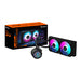 GP-AORUS WATERFORCE II 240 - GIGABYTE AORUS WATERFORCE II 240 Refrigerador de CPU líquido AIO - 2x ventiladores ARGB de 120 mm, m
