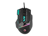 Getttech GPM-RGBWR-G1-BK ratón Juego Diestro USB tipo A 7200 DPI, Negro