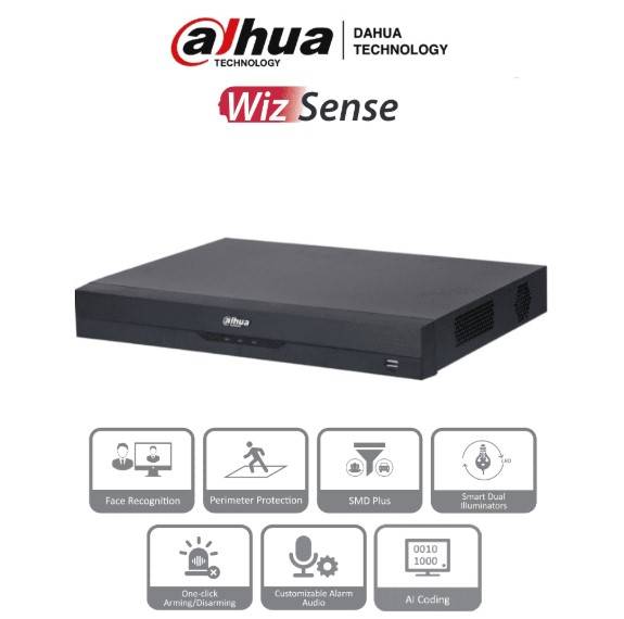 Dahua DVR 16 Canales XVR5216AN-I3, 5 MP, H.265+, 2 Bahías HDD, AI